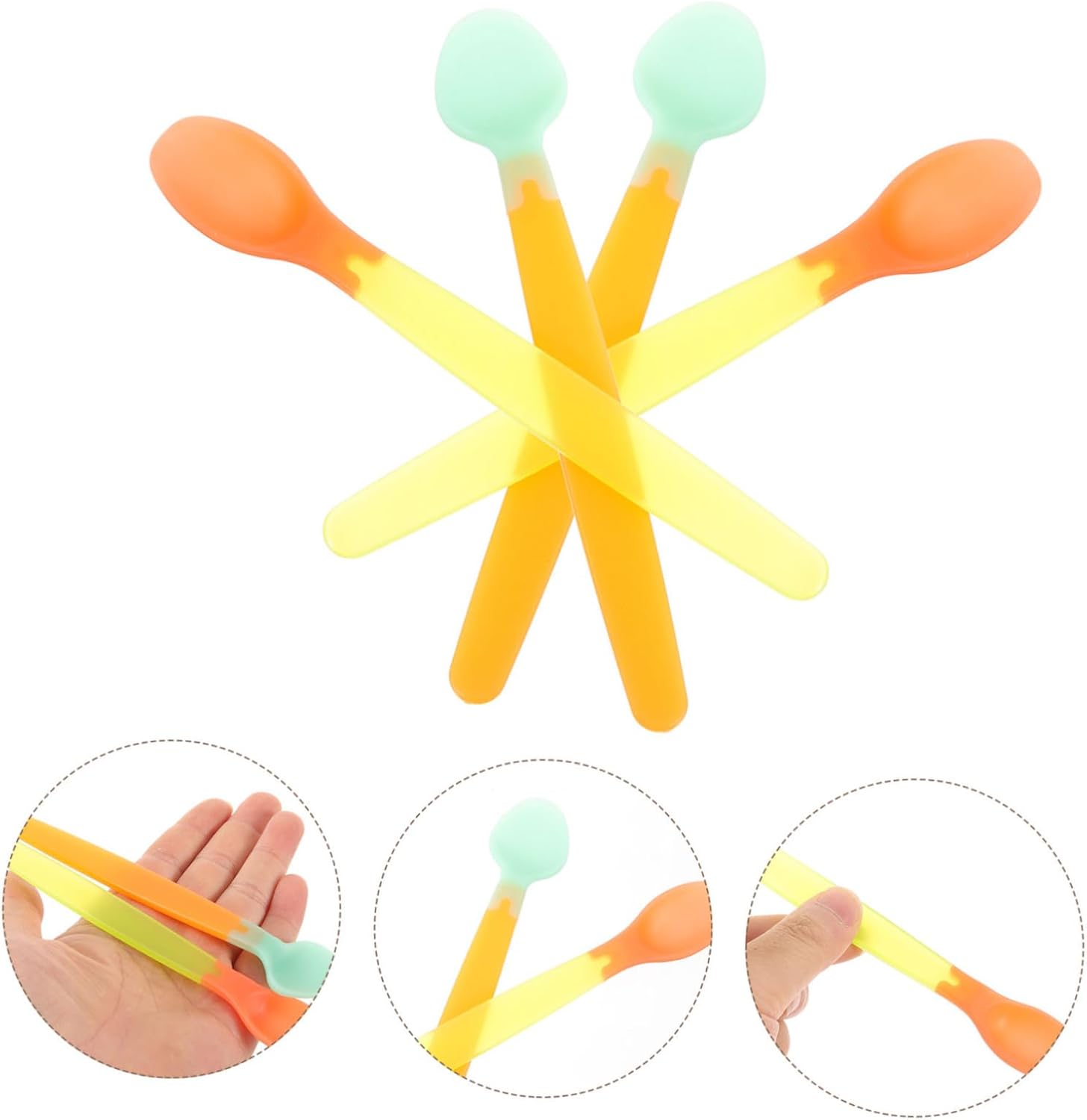auctionsafe Silicone Baby Spoons for Toddlers