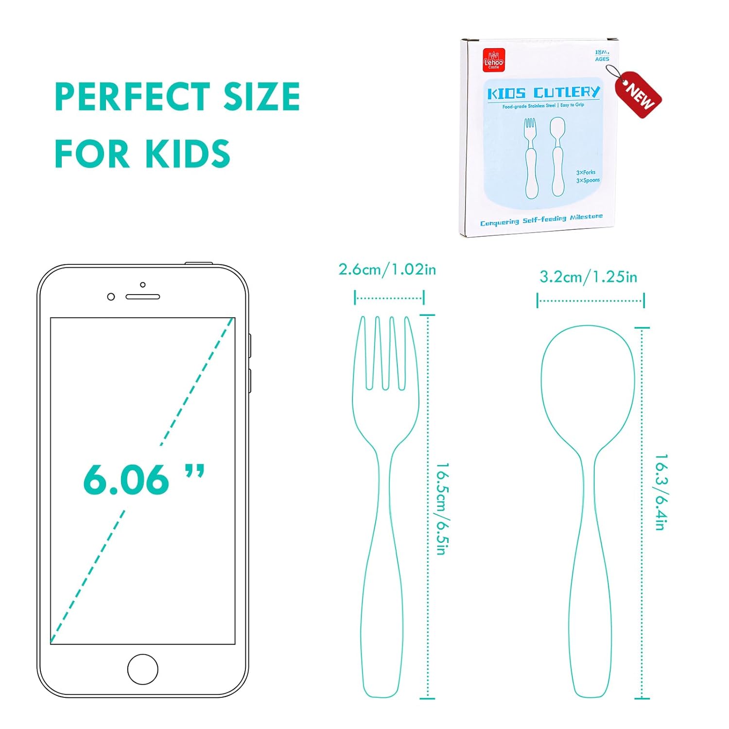 Lehoo Castle Toddler Fork Spoon Set