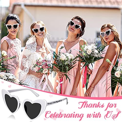 Vabean Heart-Shaped Wedding Sunglasses Bunch of 50 for Bachelorette Party