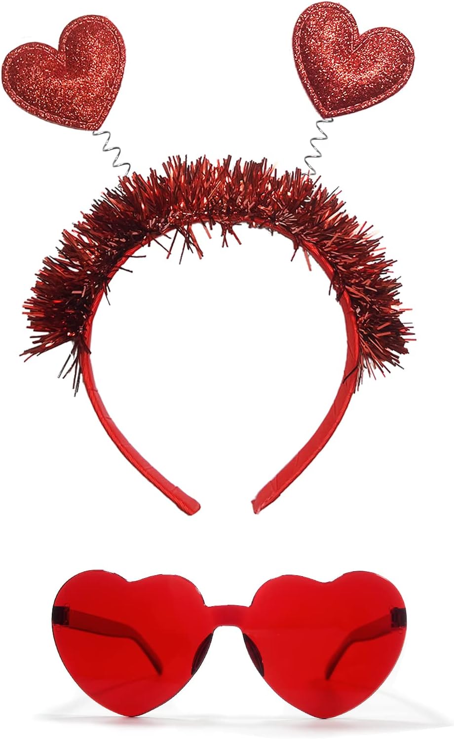 Valentines Day Heart Headband and Sunglasses Set