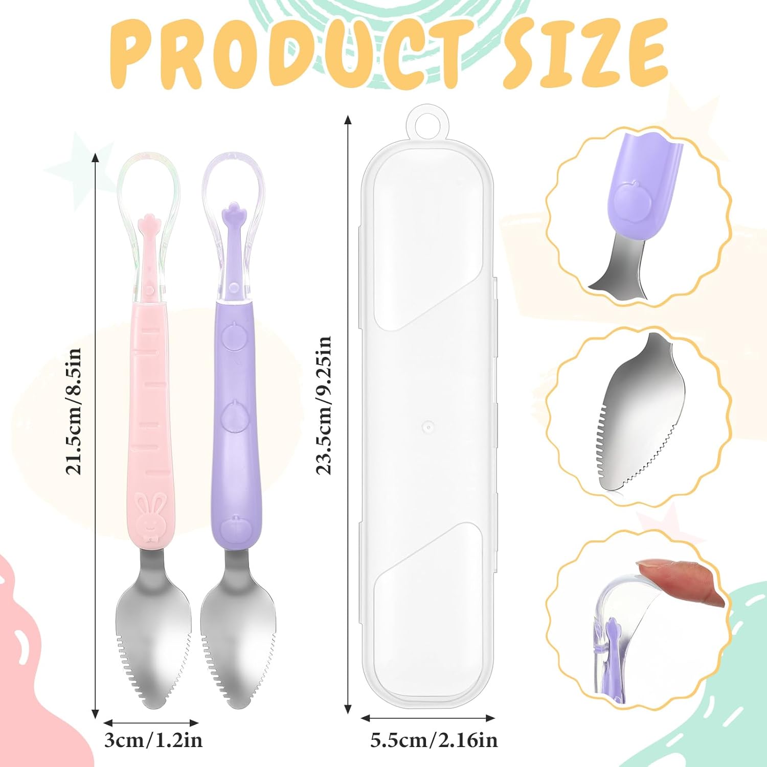 Lallisa Double Head Silicone Food Spoon
