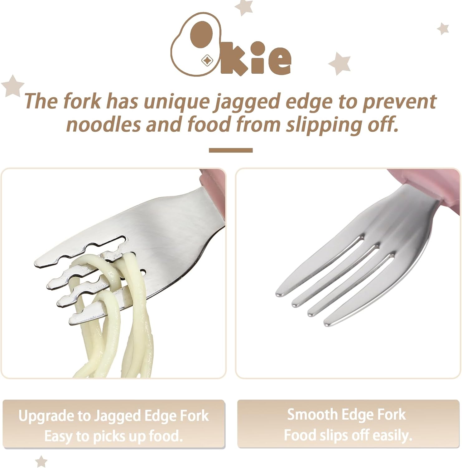 Qkie Toddler Utensils Set - Safe Ergonomic and Perfect for Self-Feeding