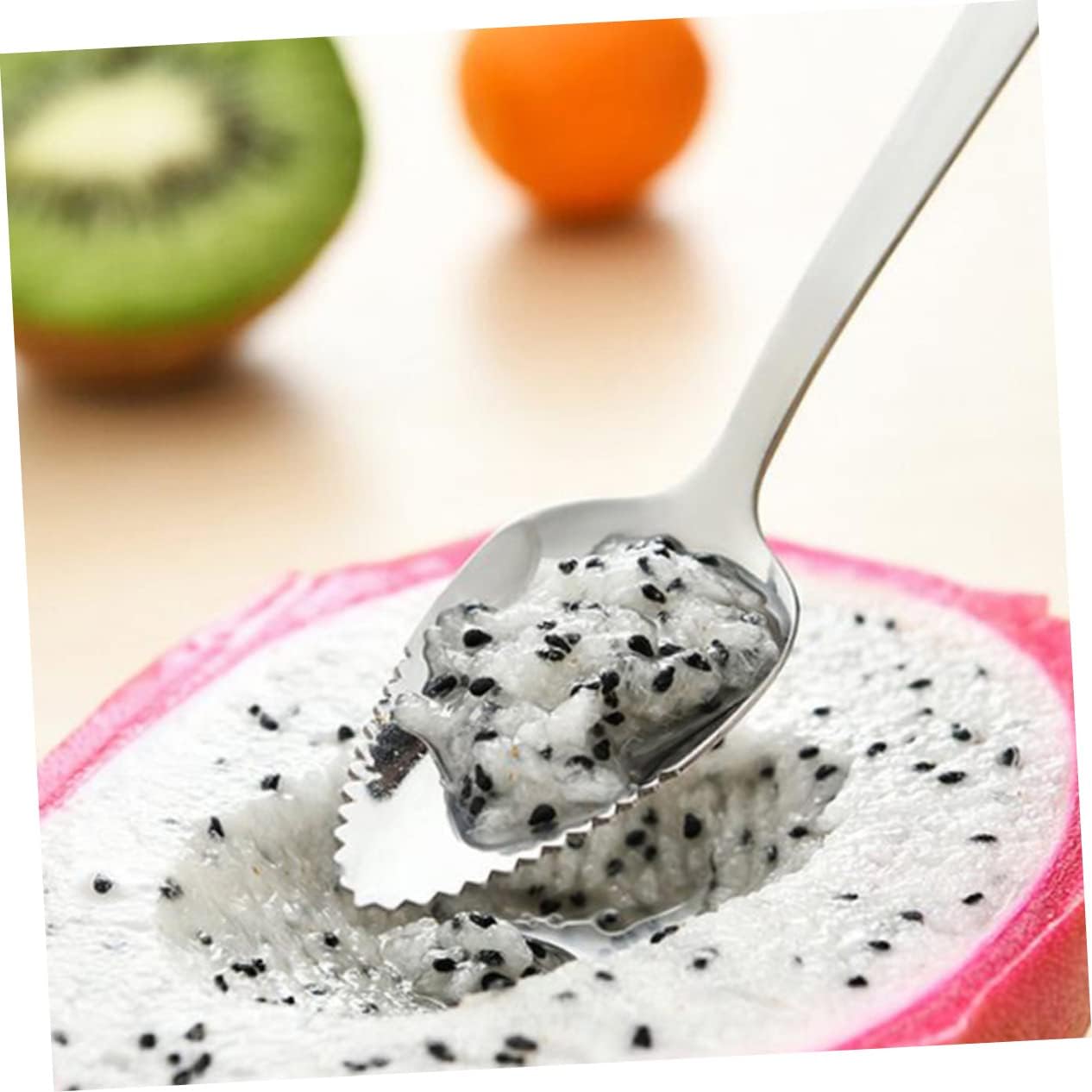 CIMAXIC 6-Piece Steel Fruit Puree Training Spoons
