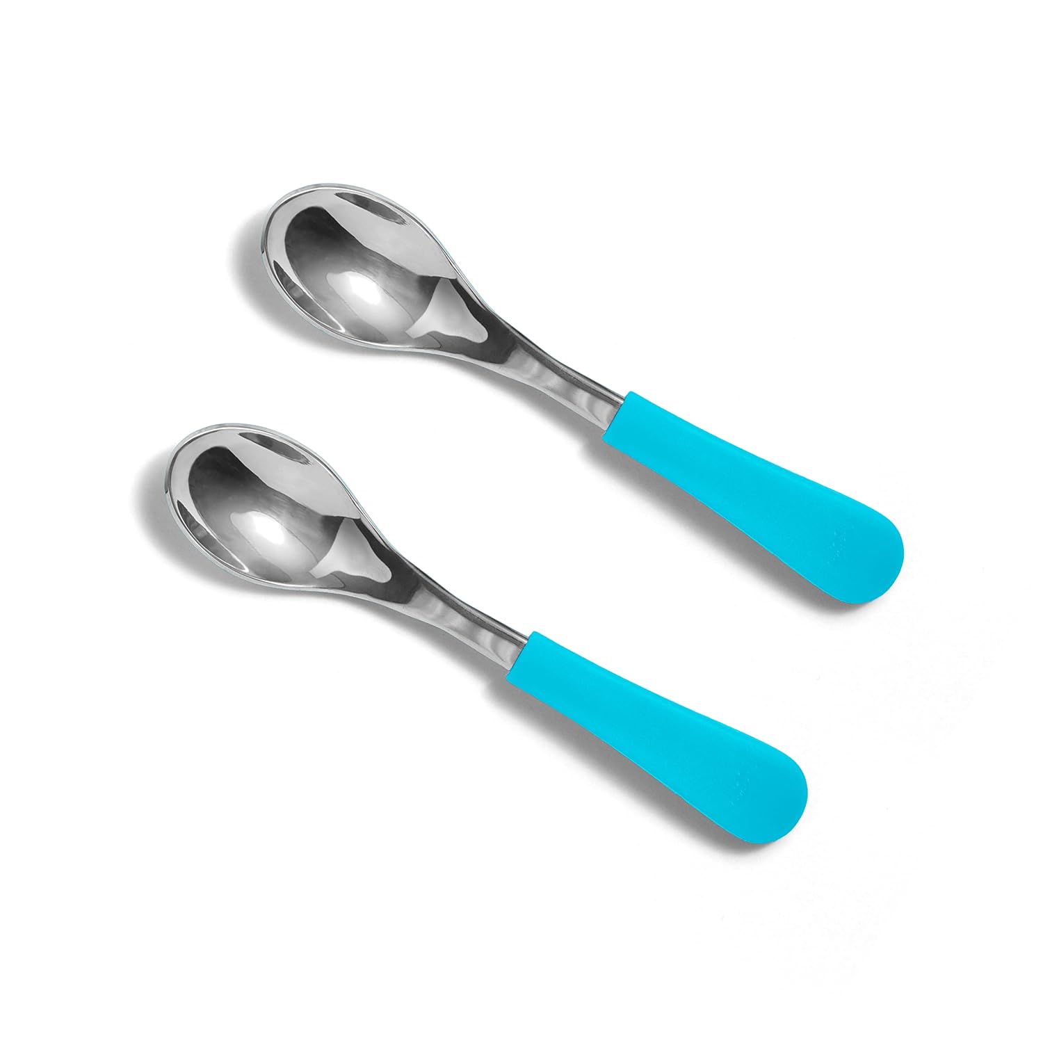 Joyful Baby Spoon Set Self-Feeding Stainless Steel silicone for 4 Months