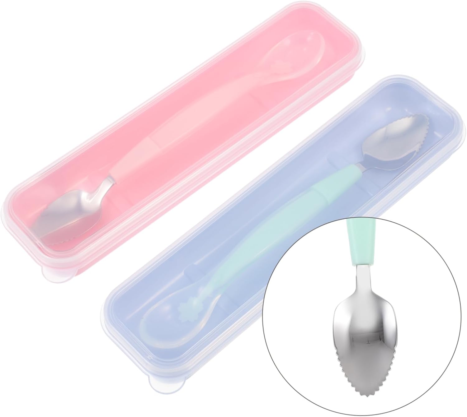 Perfect Baby Feeding Set 2 Set Spoon Scoops Silveware for 6 Months