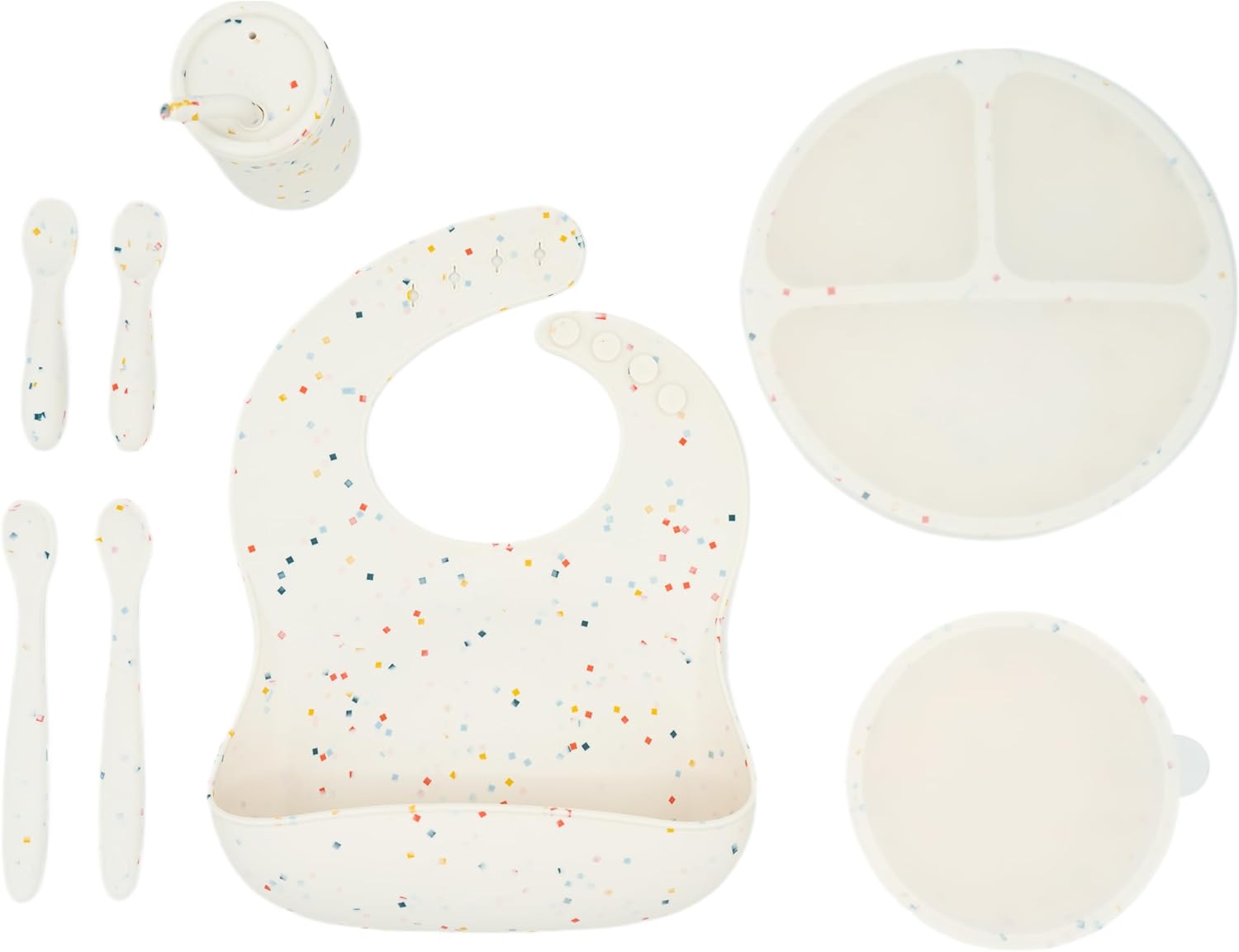 WeeSprout Baby Led Weaning Silicone Suction Bowl Bundle