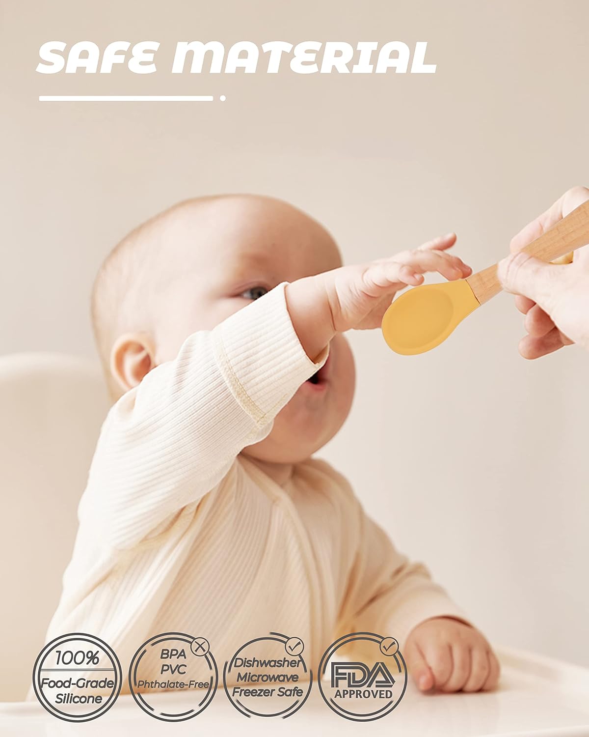 Comfy Baby Spoons Set for Toddler Feeding