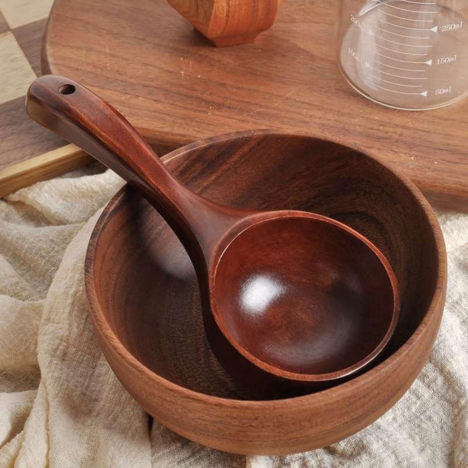 Solid-wood Water Scoop Multi-Purpose Bucket Scoop for Rice and Water