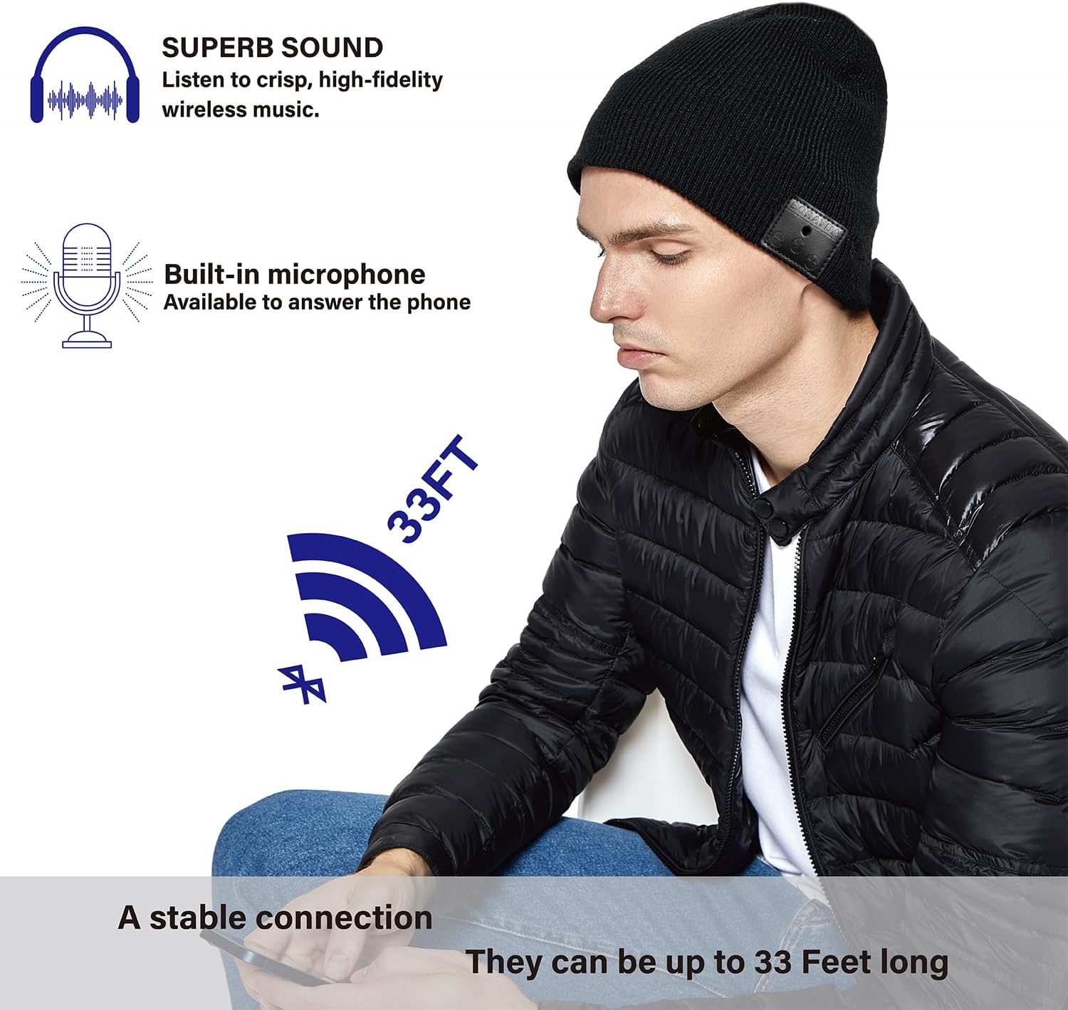 Premium Bluetooth Beanie for Perfect Sound - Perfect Gift for Tech Lovers