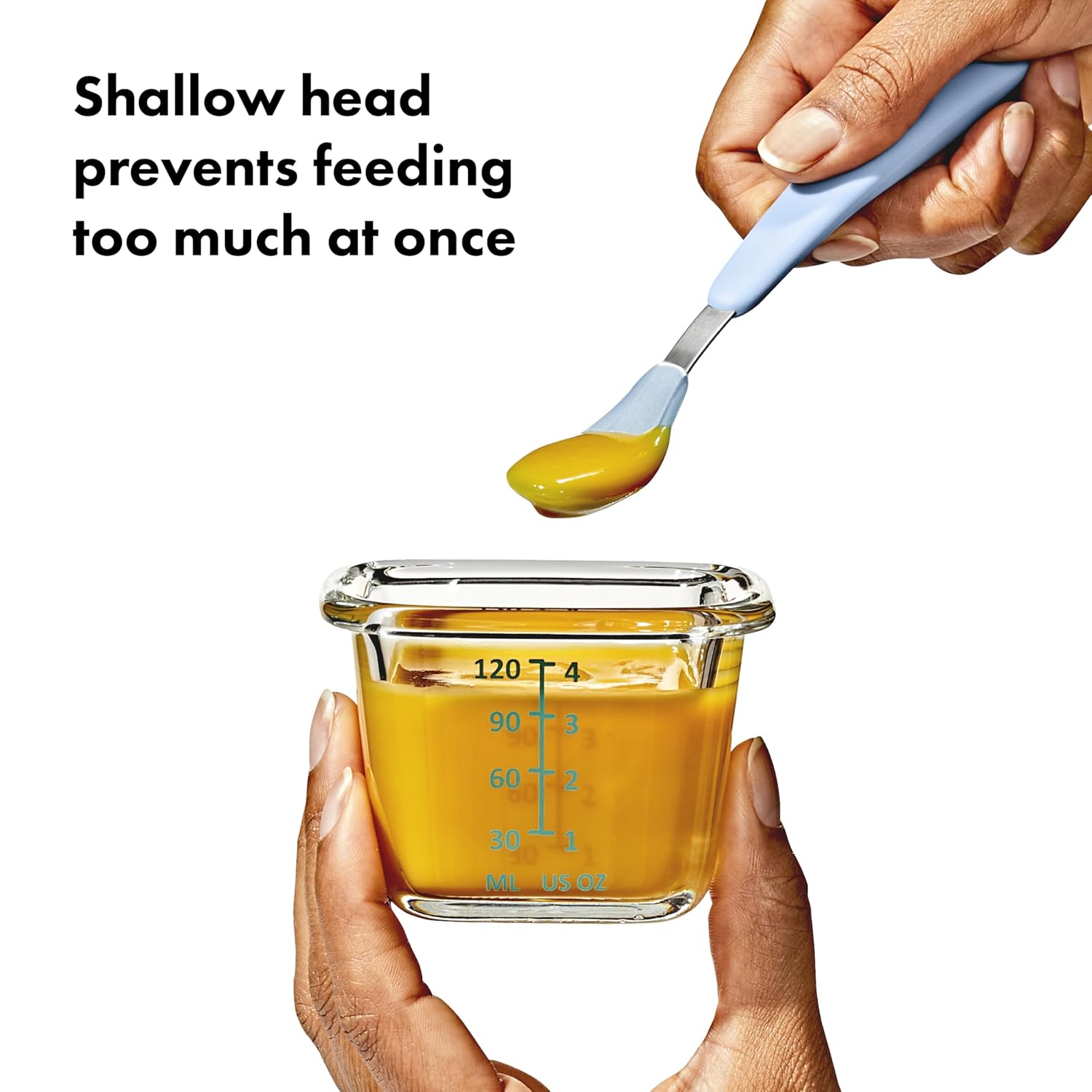 OXO Tot Feeding Spoon Set with Soft Silicone - Opal and Dusk