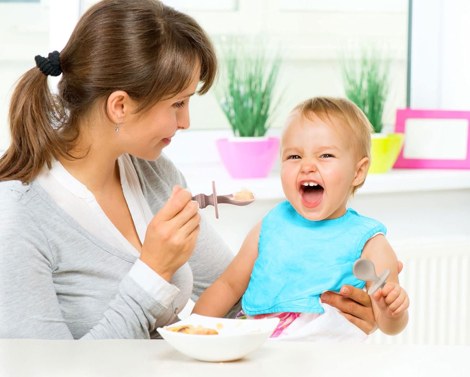 Sperric Silicone Baby Spoons 2-Pack for Baby Led Weaning