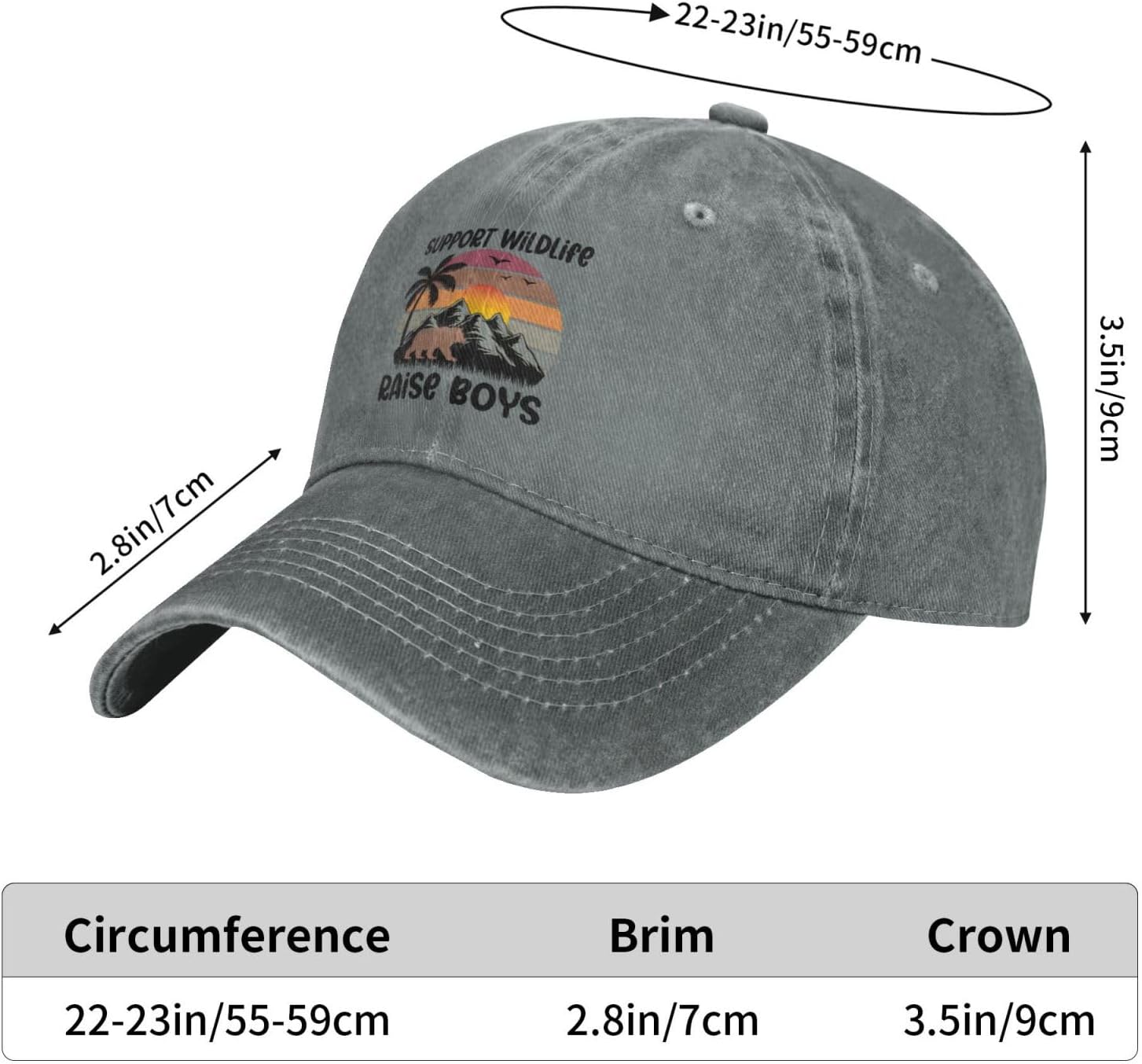 Trendy Adjustable Cowboy Hats for Men Women Premium Cotton Baseball Cap