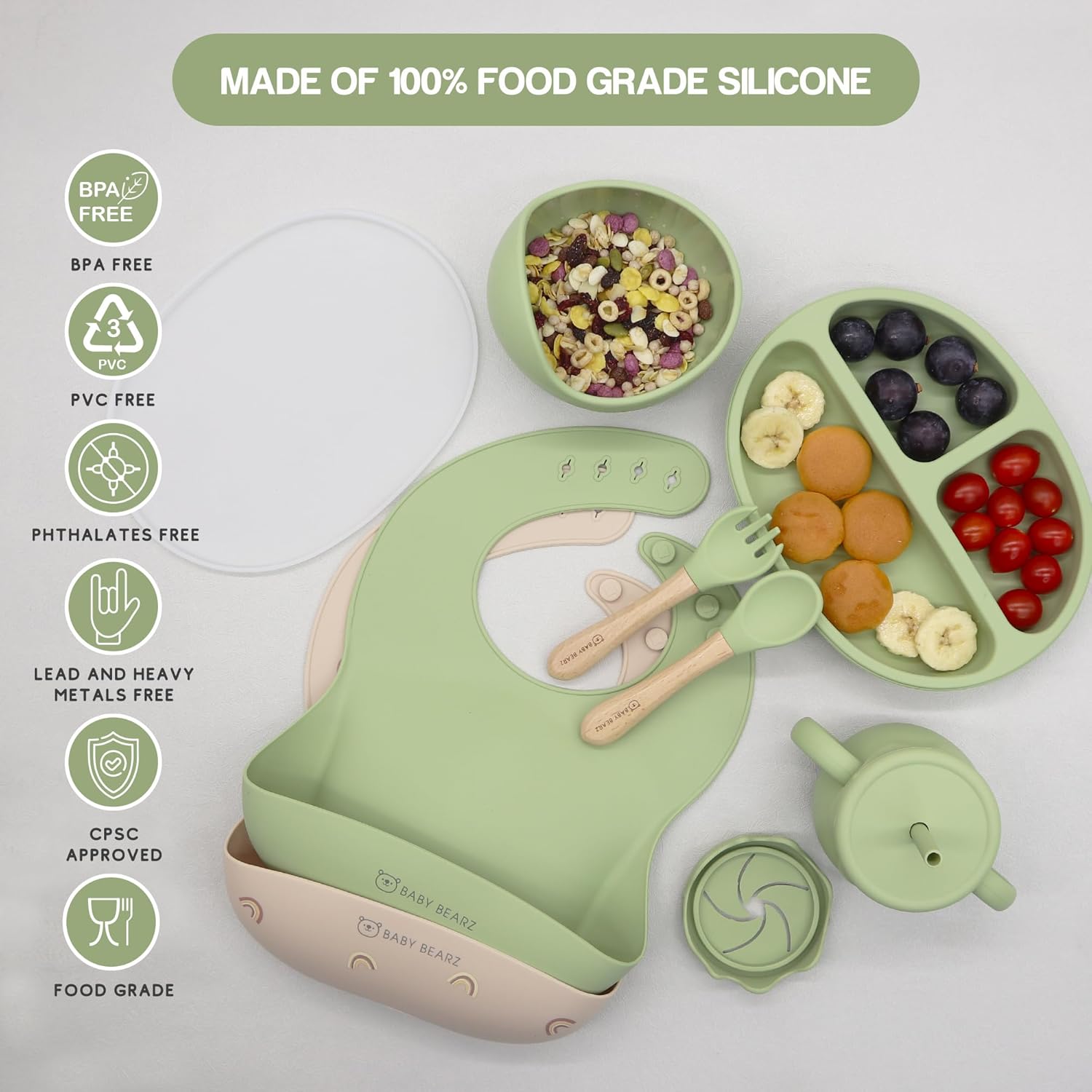 Adjustable Silicone Baby Feeding Set