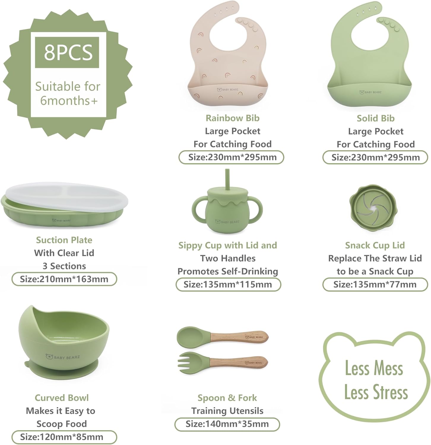 Adjustable Silicone Baby Feeding Set