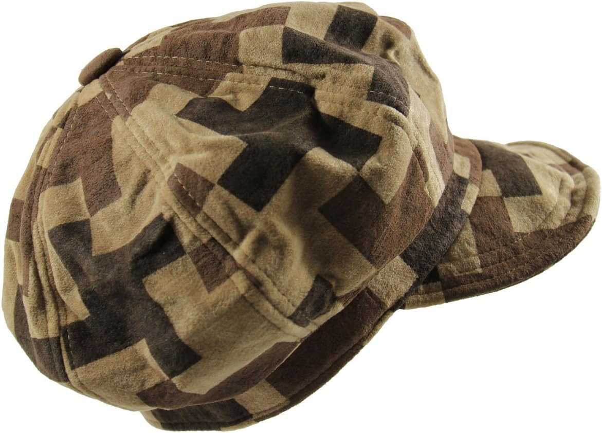 Sleek Suede Velvet Newsboy Cap