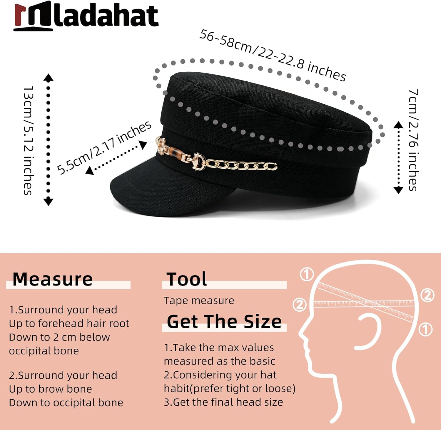 Mladahat Adjustable Newsboy Cap for Women Modern and Stylish