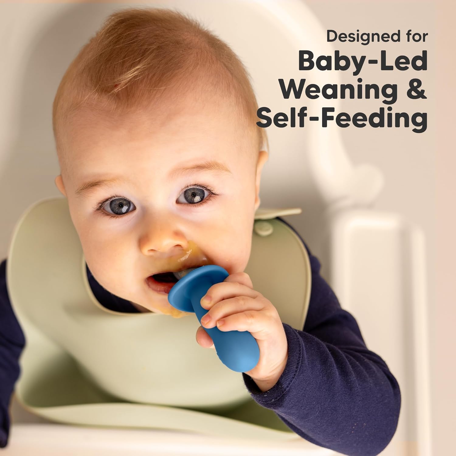 Keababies 4-Pack Silicone Baby Spoons and Forks Set