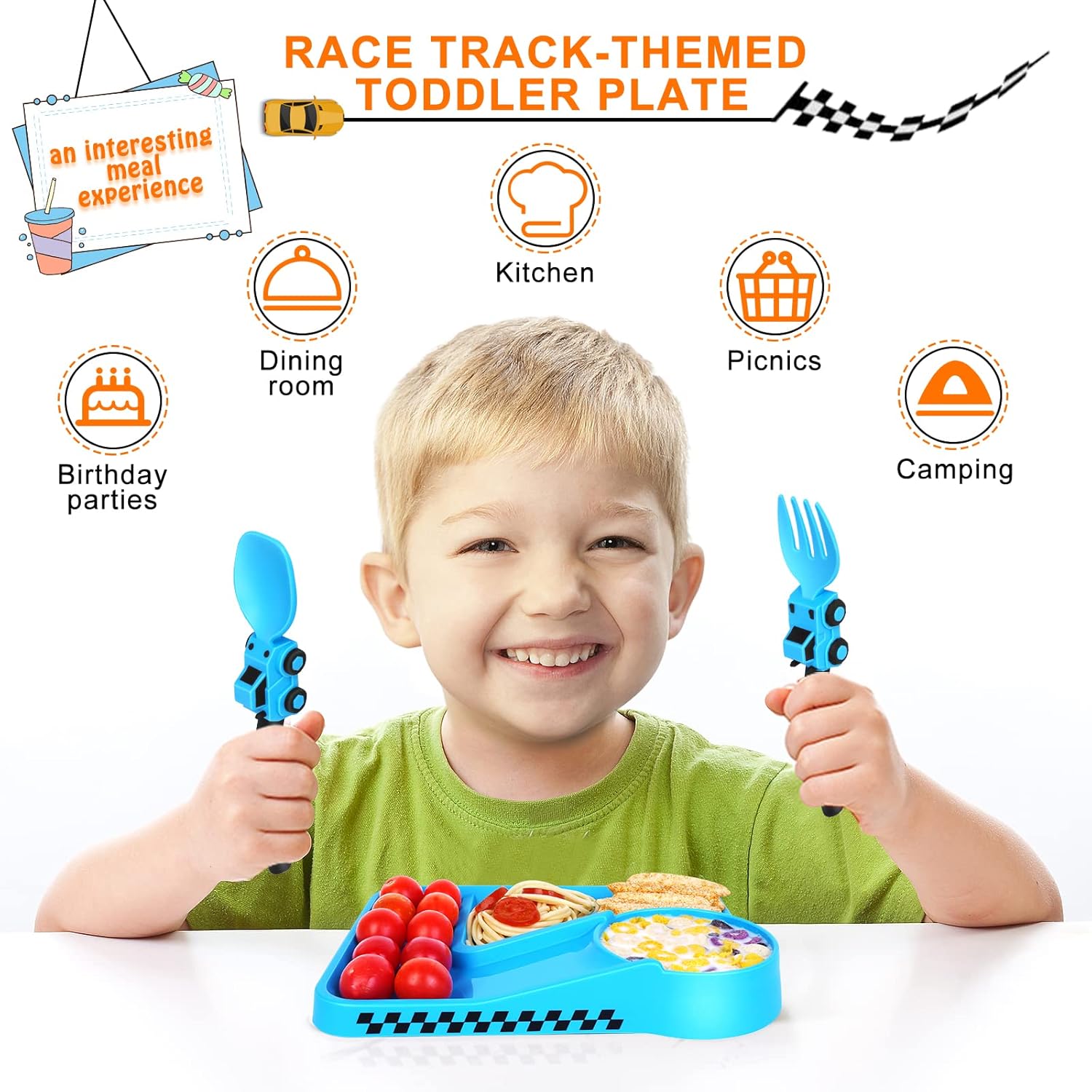 Construction Fun Toddler Plate Set Perfect for Birthdays and Stocking Stuffers