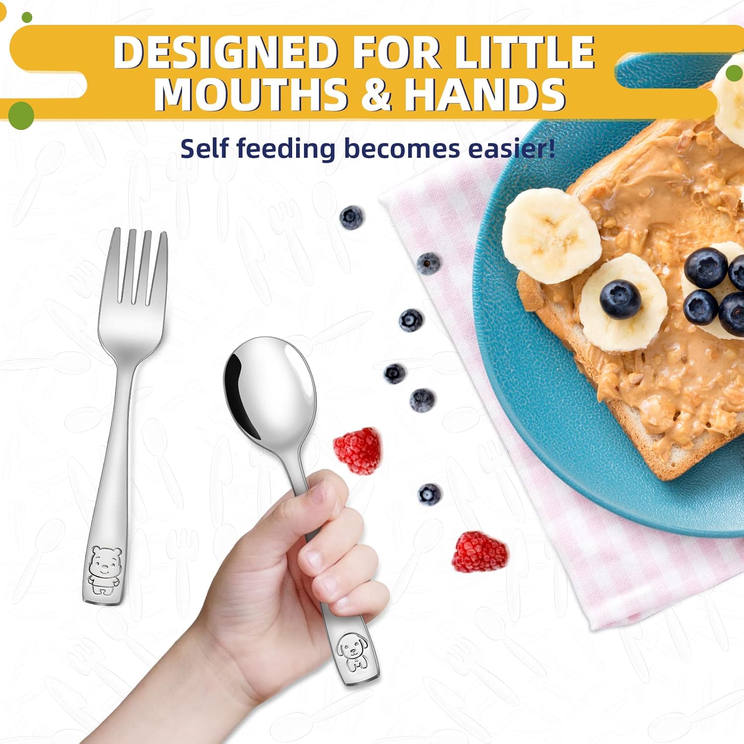 VITEVER Kids Safe Stainless Steel Cutlery Set