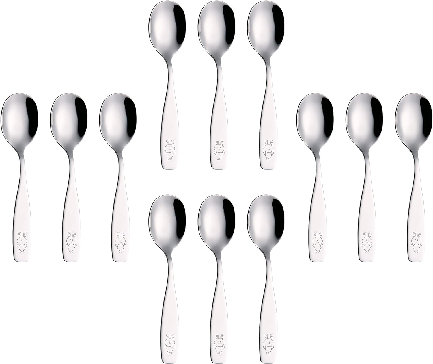 Annova Kids Flatware Set 12-Spoon Stainless Steel for Kids