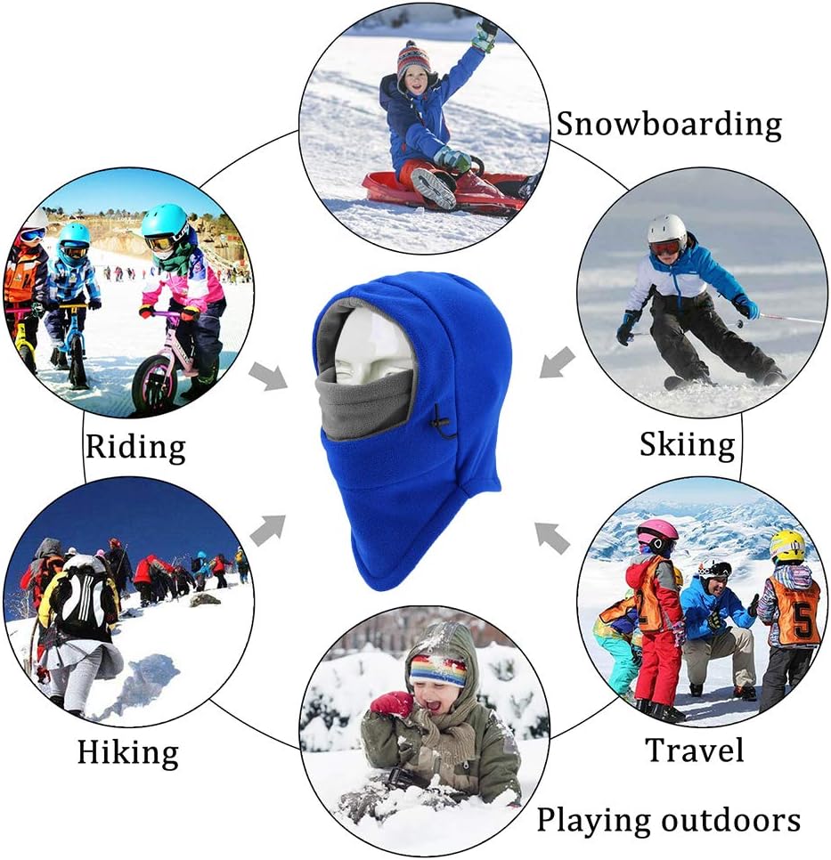 YQXCC Kids Winter Hats Balaclava Ski Mask Windproof Warm Adjustable Hat