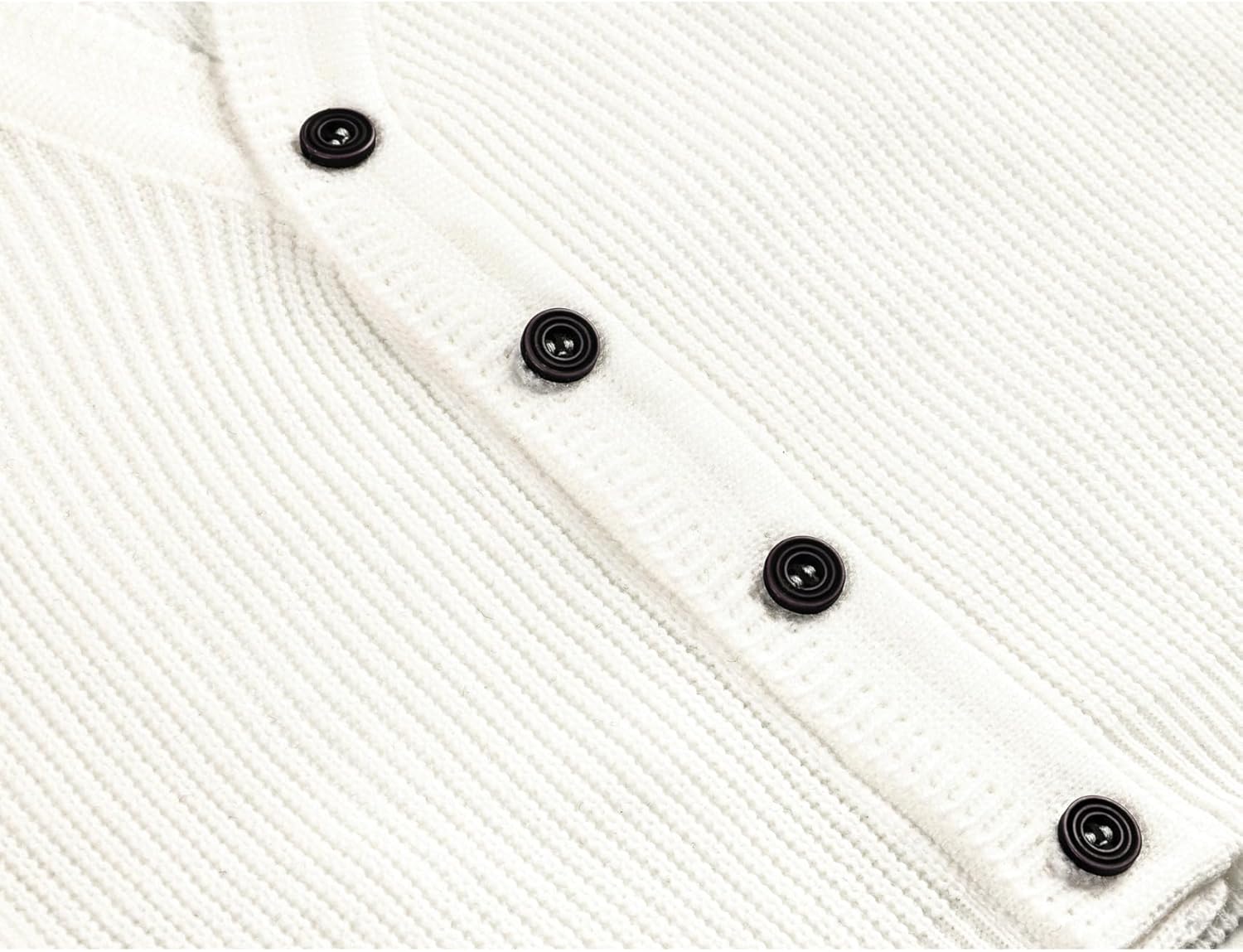 Lilax Little Boys Basic Long Sleeve V-Neck Classic Knit Cardigan Sweater