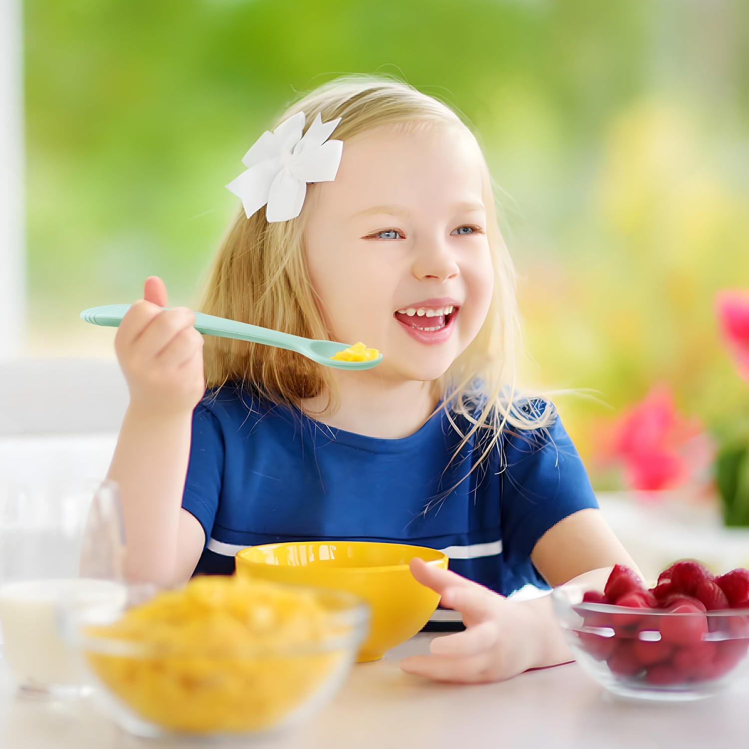 PandaEar 5-Piece Silicone Baby Spoons for Infants