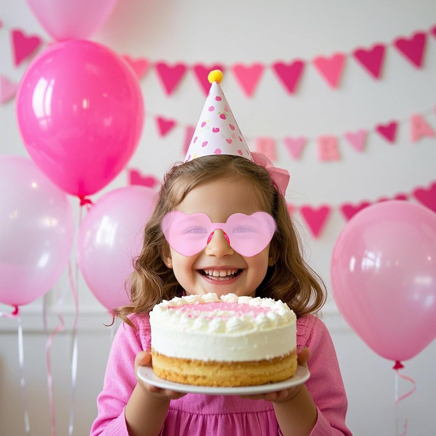 24pcs Heart Shaped Sunglasses for Valentine Party Fun