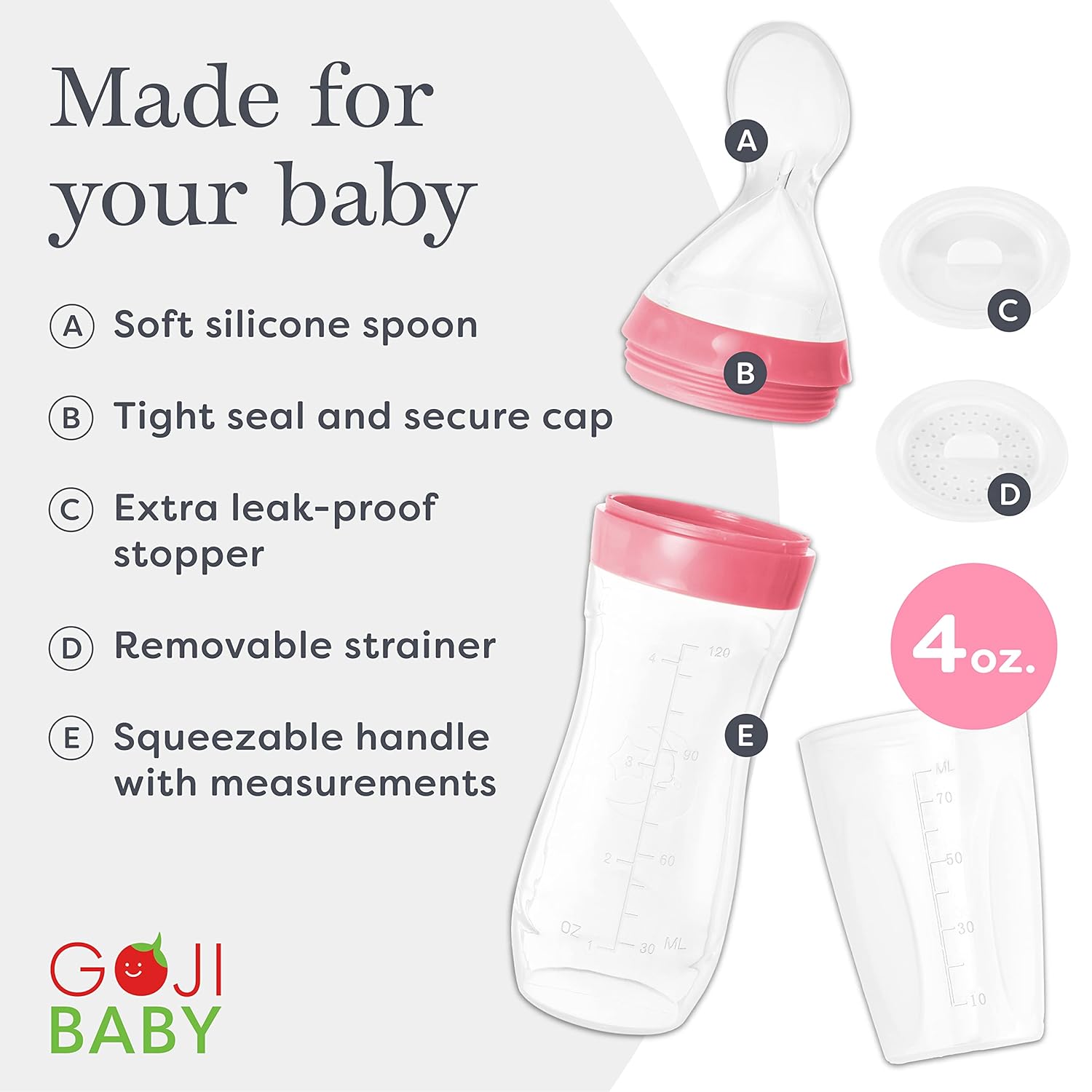 4 oz Silicone Baby Food Dispenser