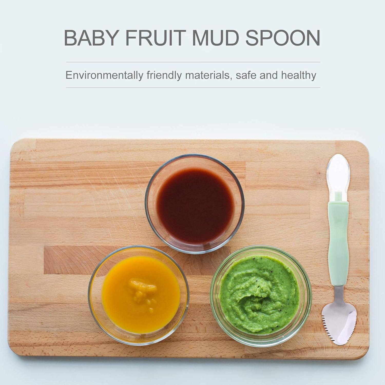 Twin silicone feeding spoons for kids