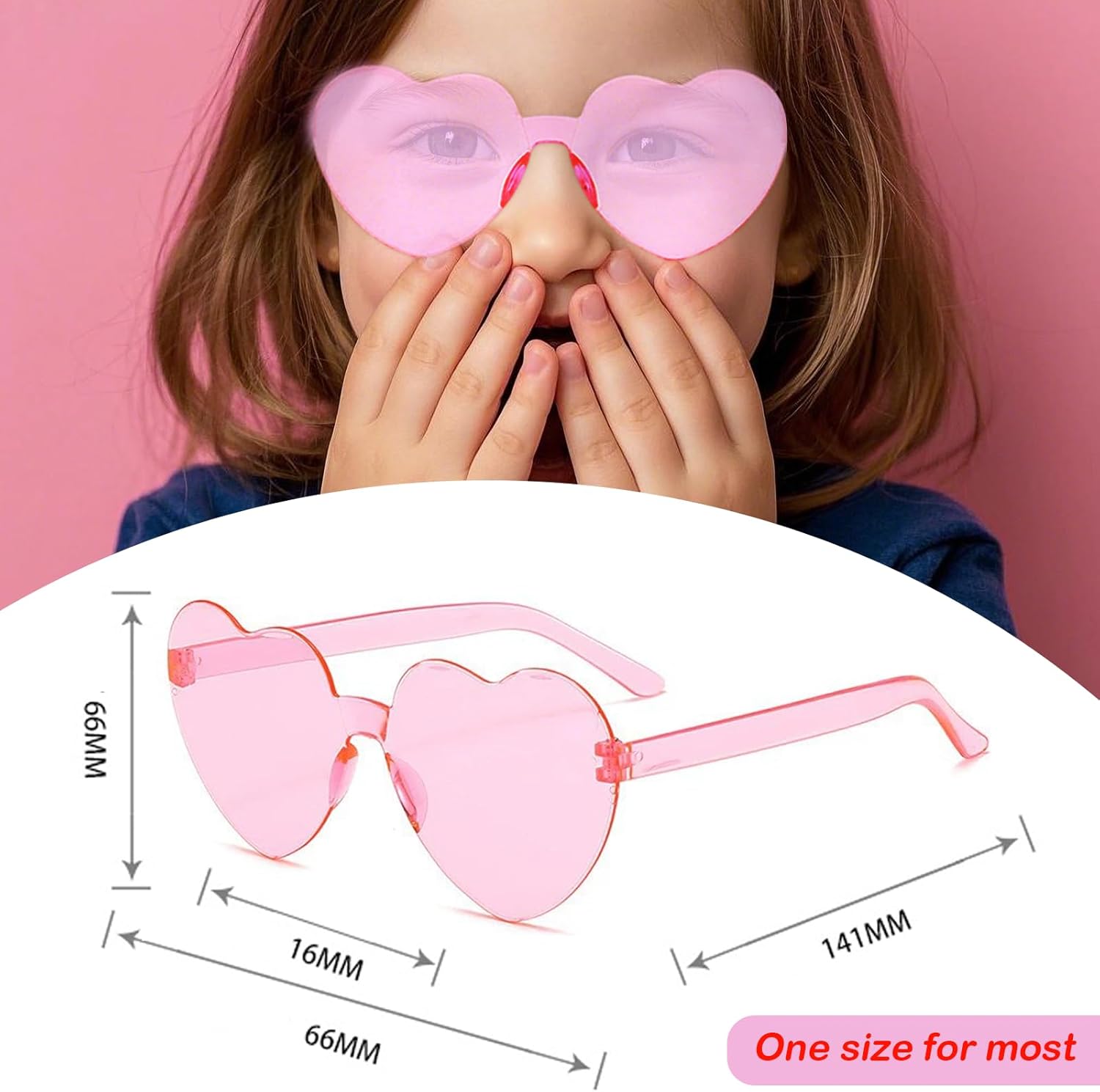 24pcs Heart Shaped Sunglasses for Valentine Party Fun