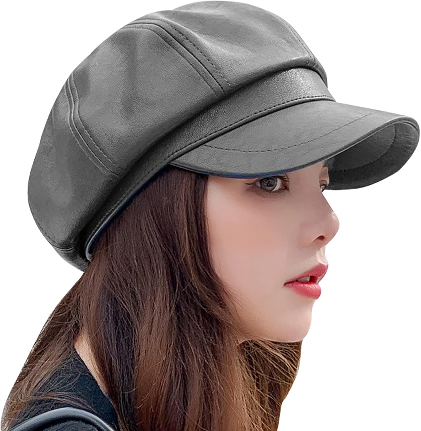 FEOYA Womens Leather Beret Design