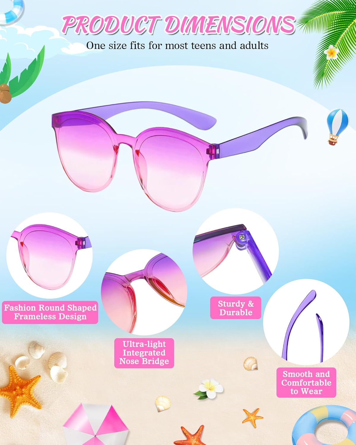 Colorful Party Sunglasses for Fun
