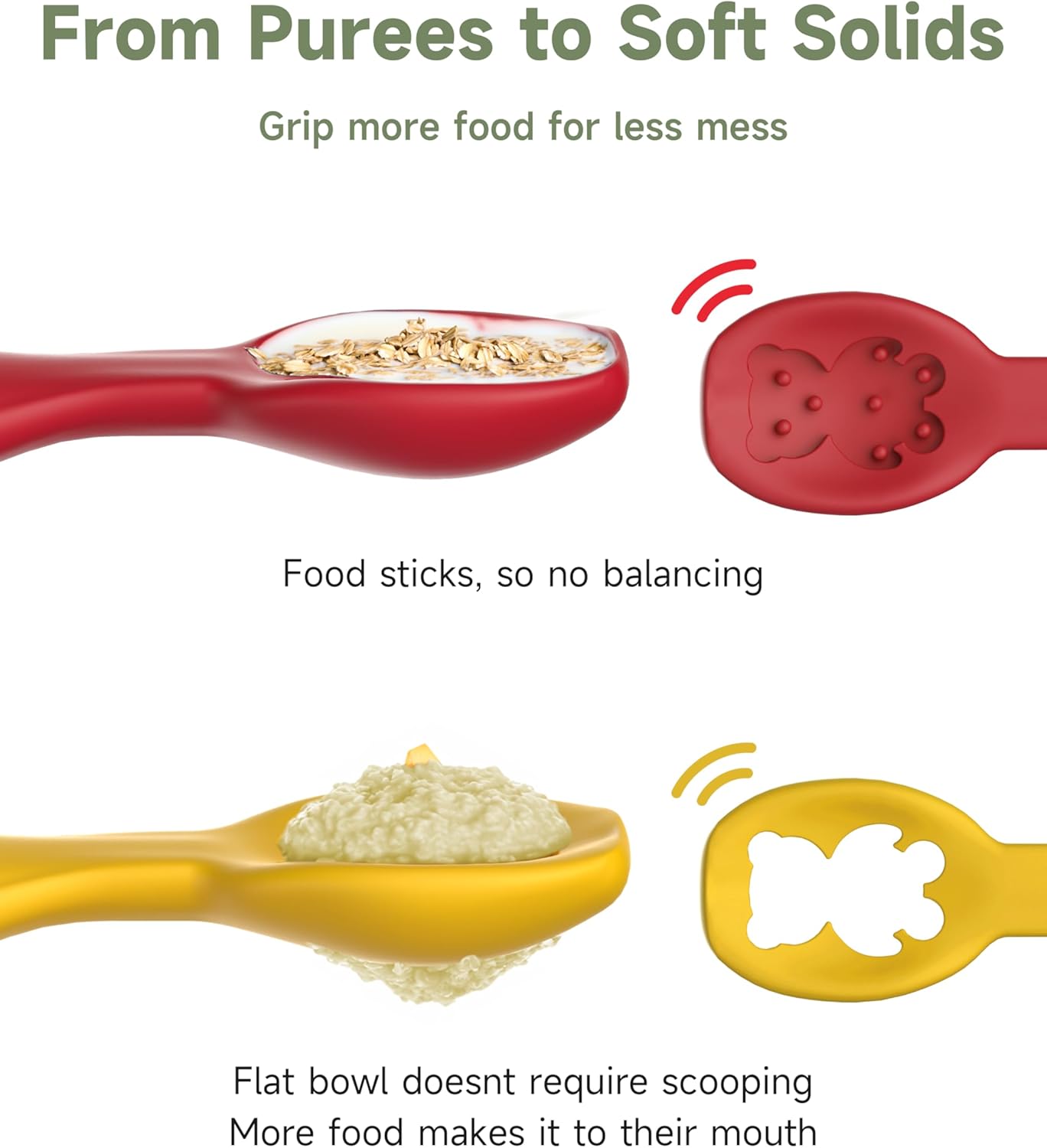 4-Piece Baby Spoons for Toddler Self-Feeding