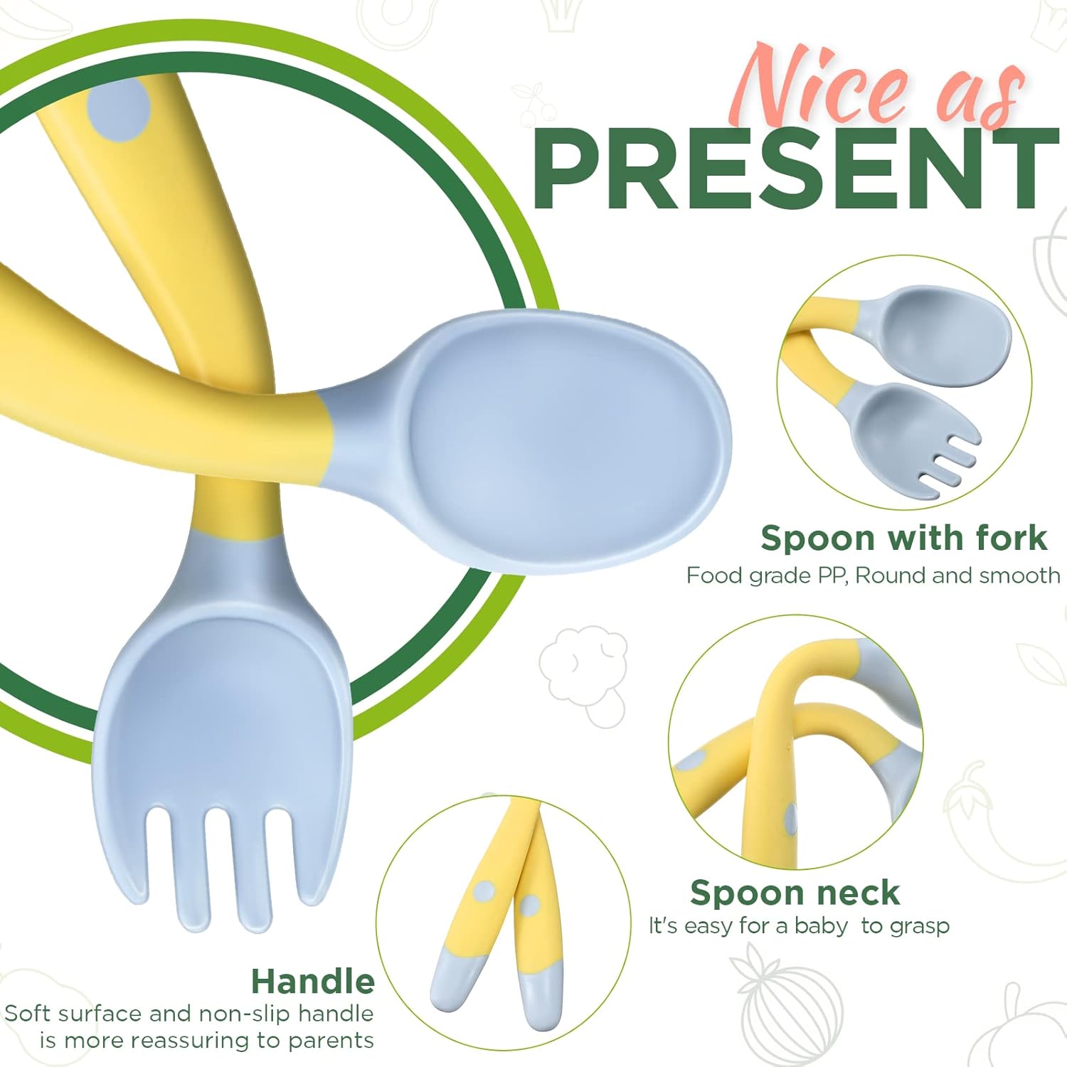 CHENGU Toddler Utensils Flatware Set