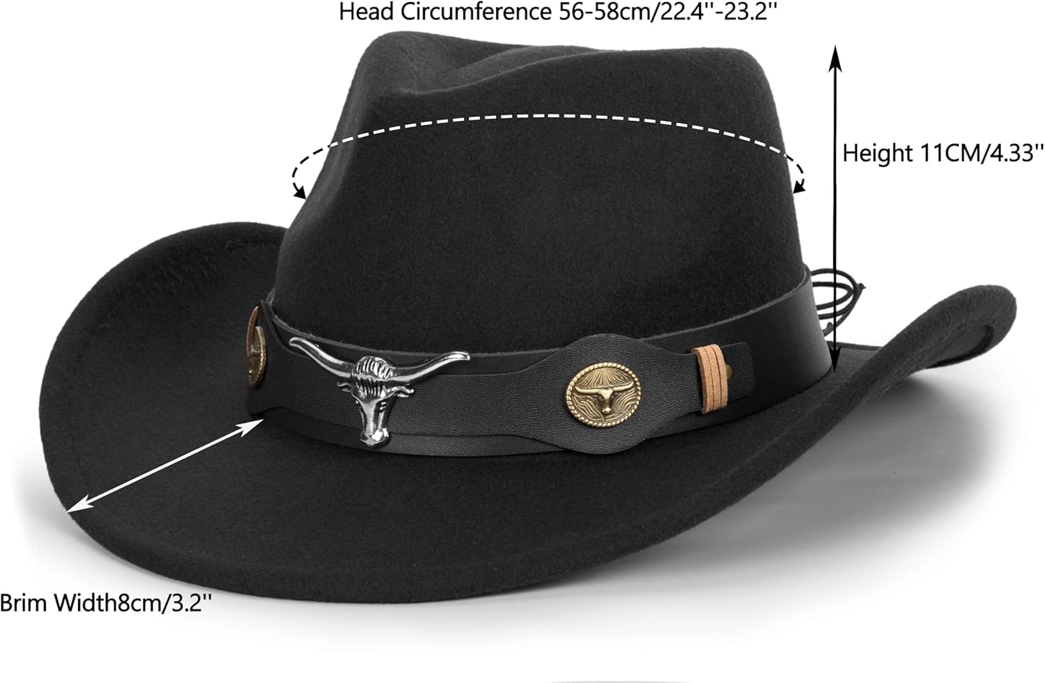 Classic Felt Cowboy Hat