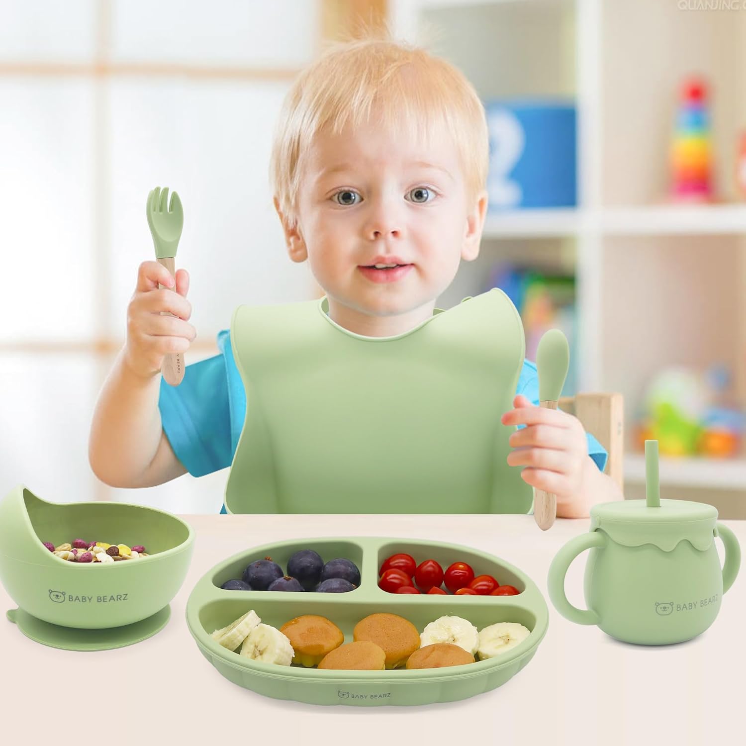 Adjustable Silicone Baby Feeding Set