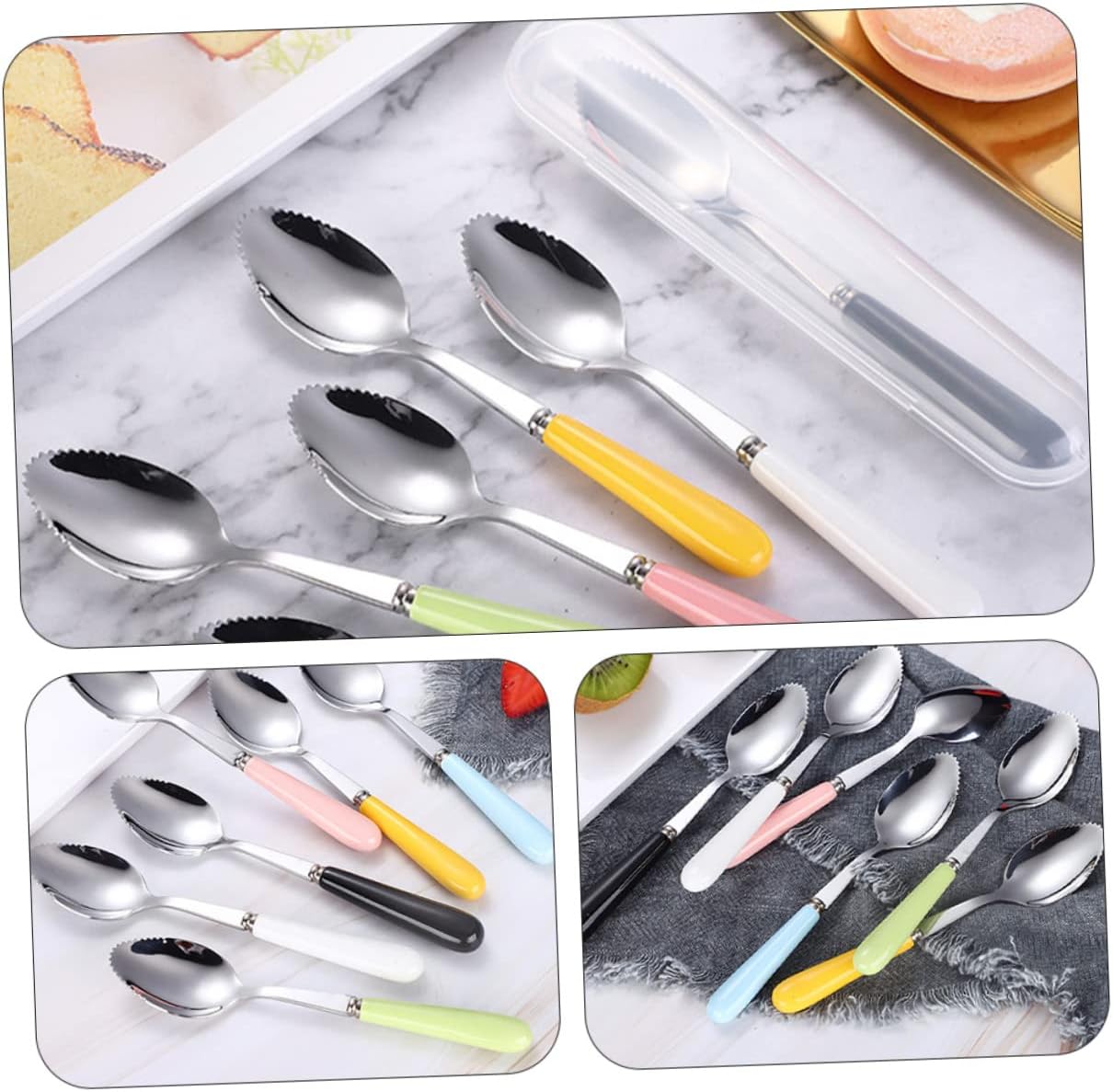 Hoement Multi-Function Serrated Fruit Spoon for Baby Feeding 1