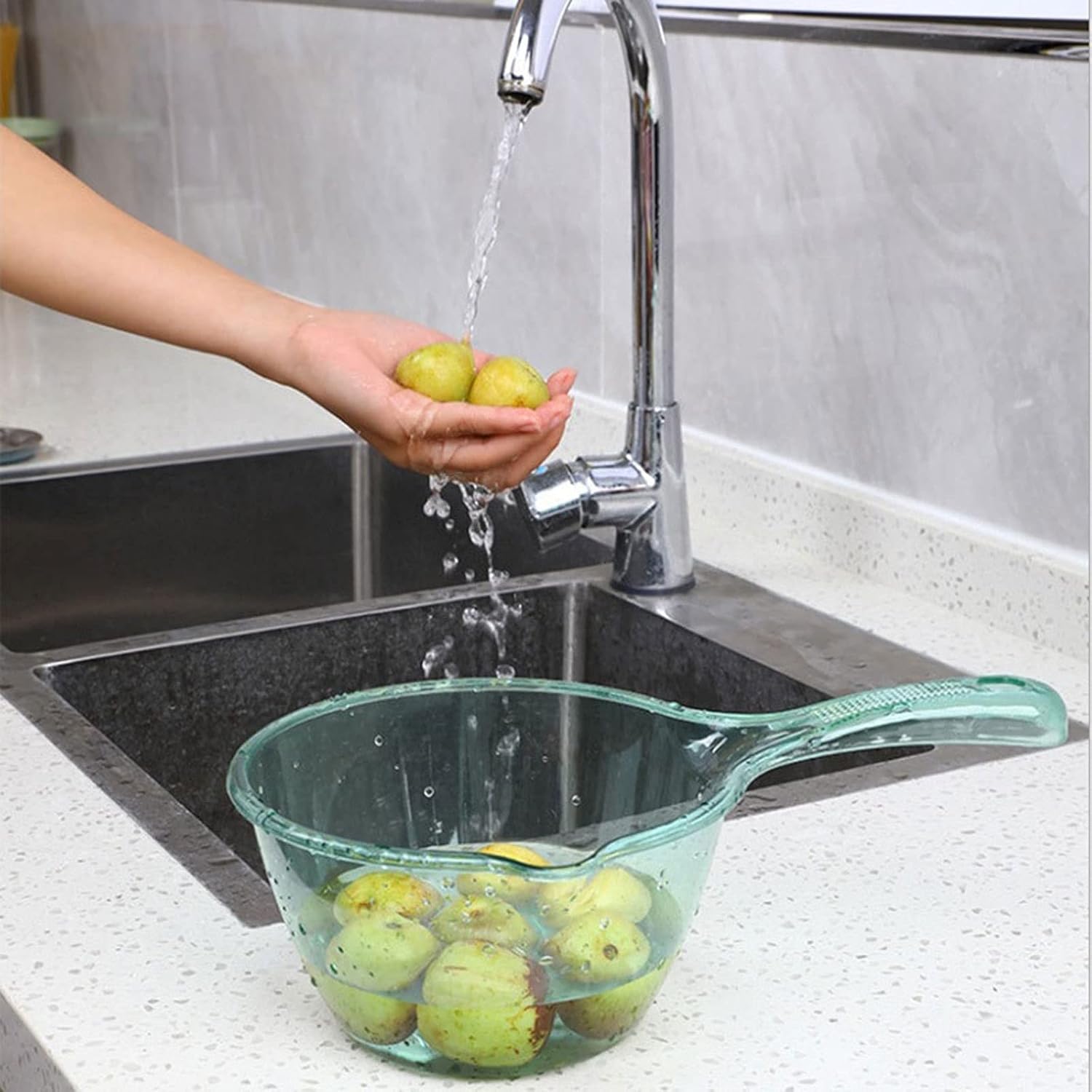 Transparent Plastic Water Spoon with Handle