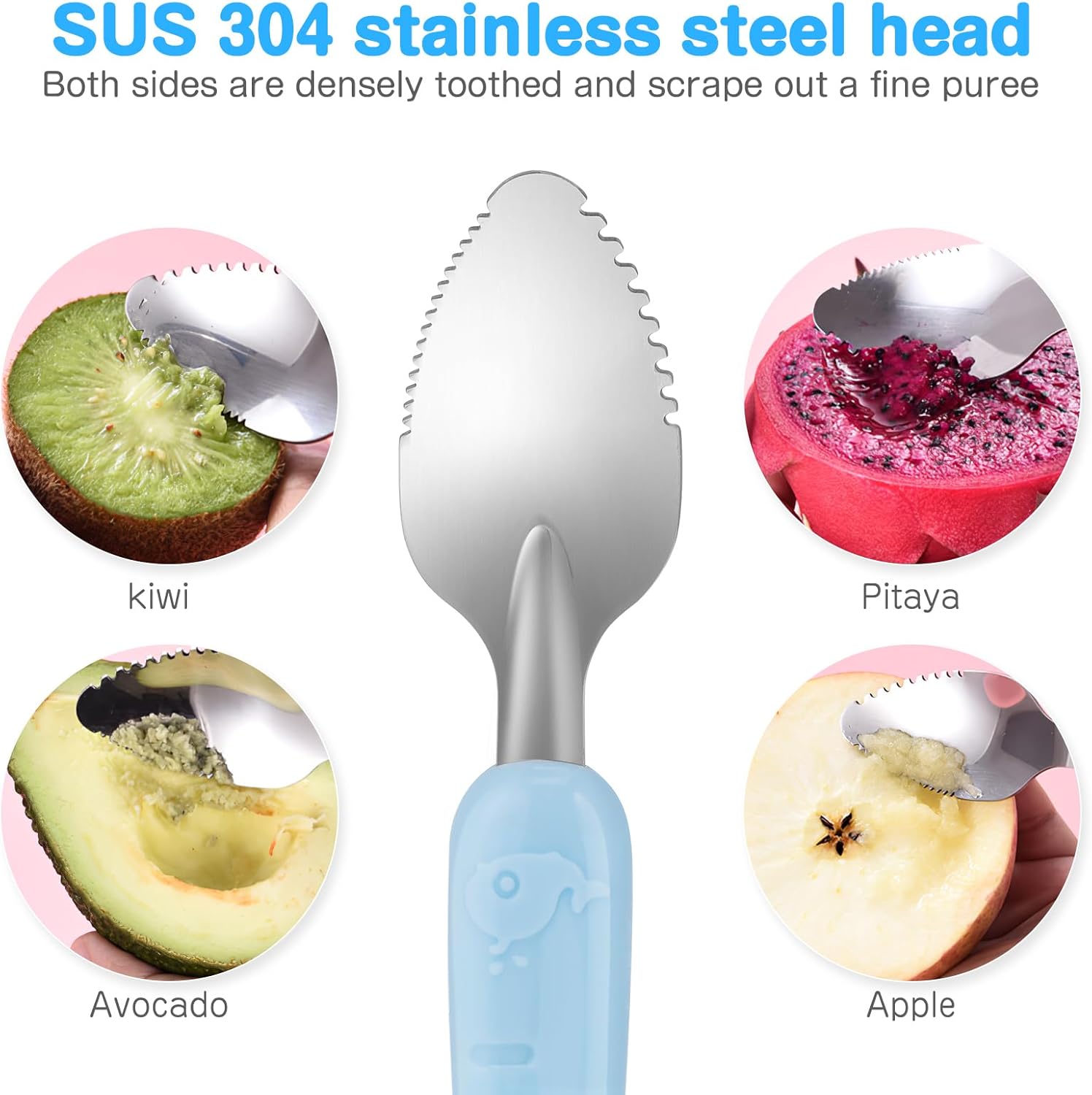 Soft Silicone Double-Headed Feeding Spoon Baby Food Decoder