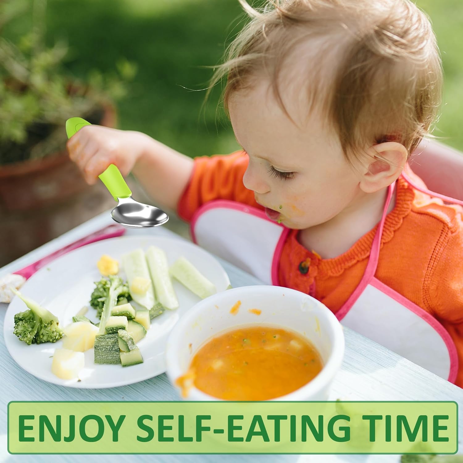 CHILLOUT LIFE Toddler Utensils Set Safe Fun and Perfect for Self-Feeding