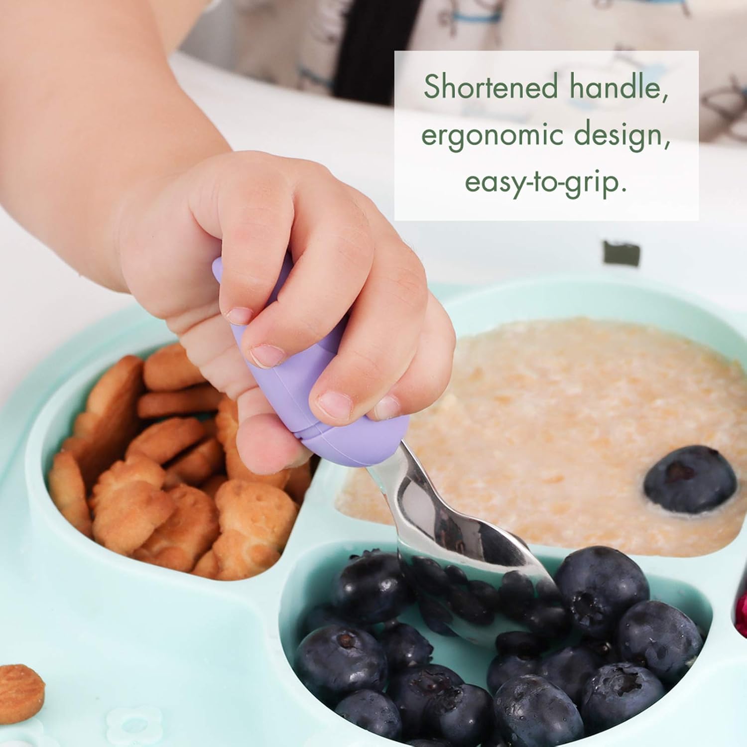 Safe Baby Fork and Spoon Set with Carry Case for Toddlers