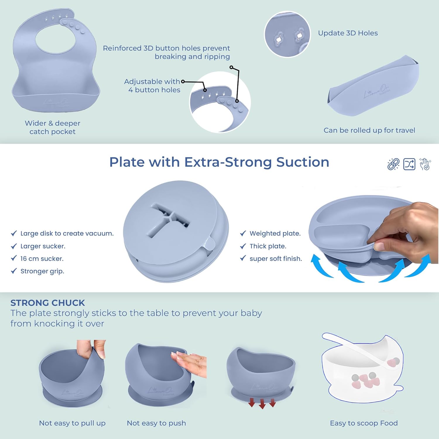 BPA-Free Silicone Baby Feeding Set for Toddlers