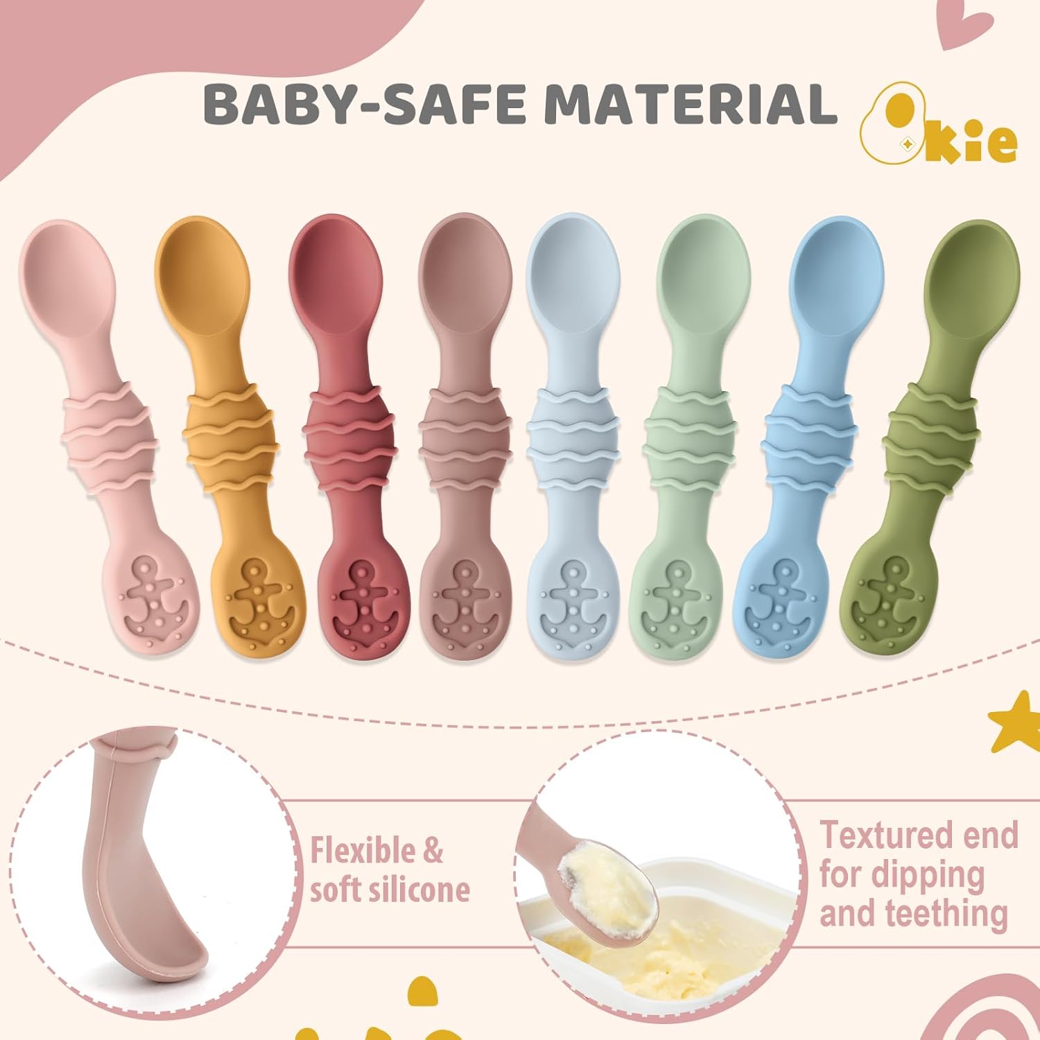 Perfect Silicone Baby Spoon Essential Baby Essentials for Infants Toddlers