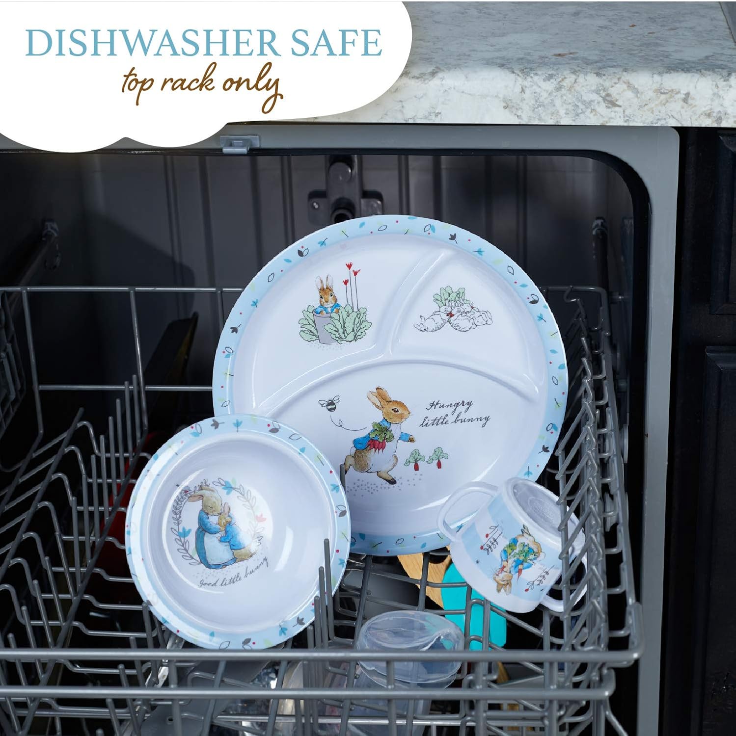 KIDS PREFERRED Beatrix Potter Peter Rabbit 5-Piece Melamine Dinnerware Set