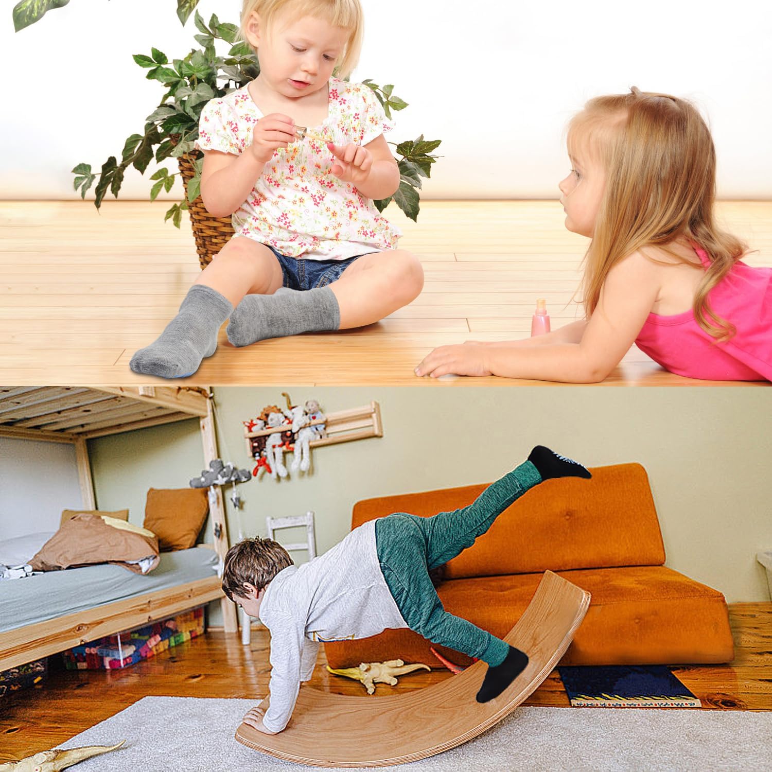 ELUTONG Toddler Socks Non-Slip Grip Perfect Gift
