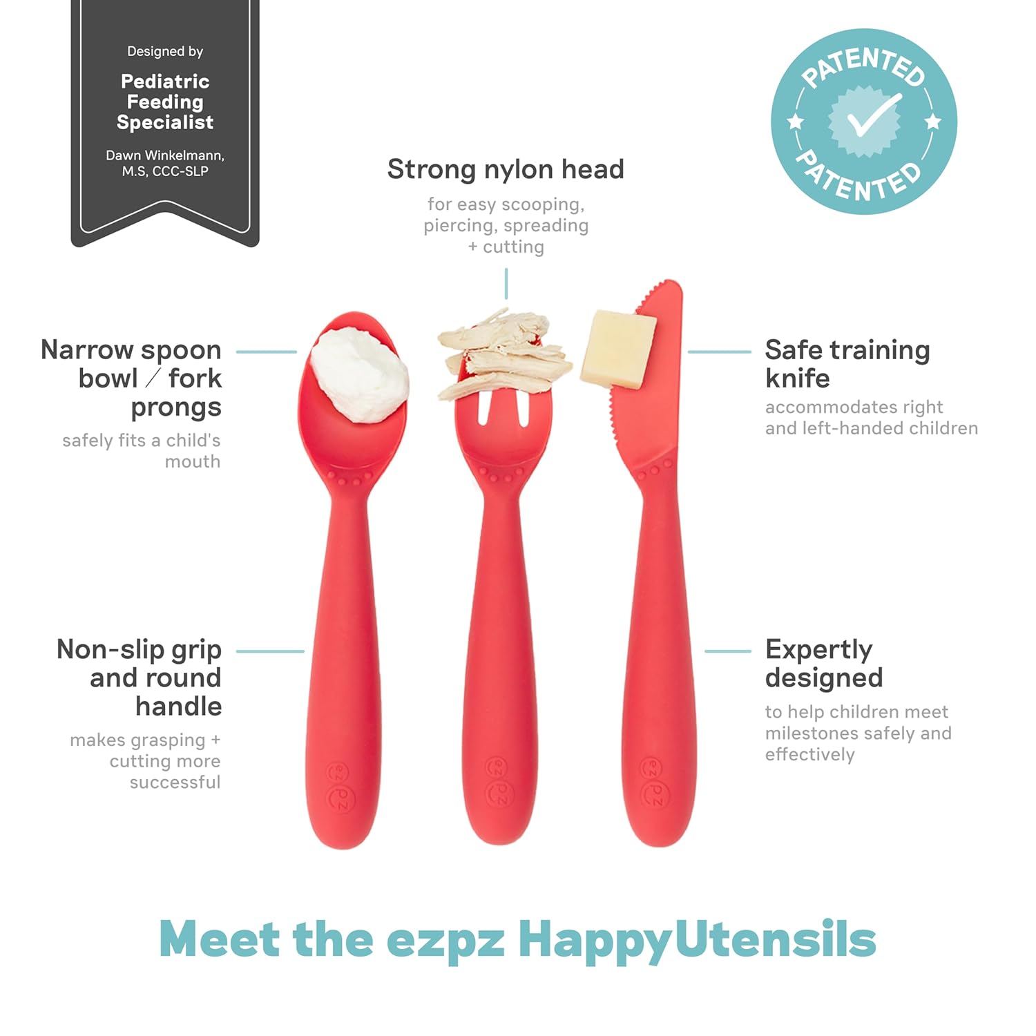 Happy Toddler Utensils for Self-Feeding Development