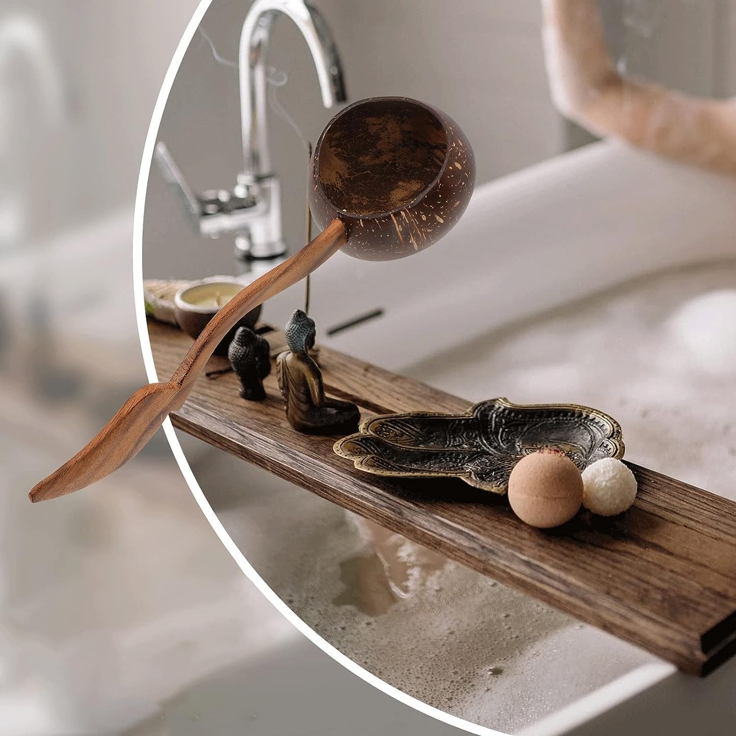 NPQPNAFC Wooden Sauna Ladle Bathing Scoop