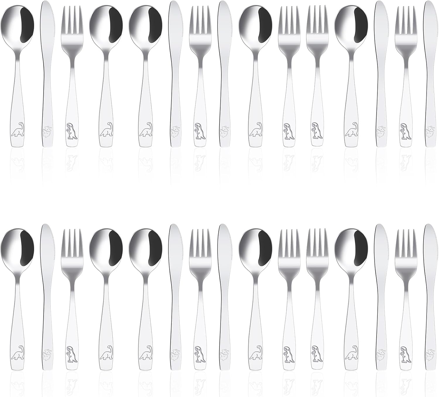 Stainless Steel Dinosaur Kids Flatware Set