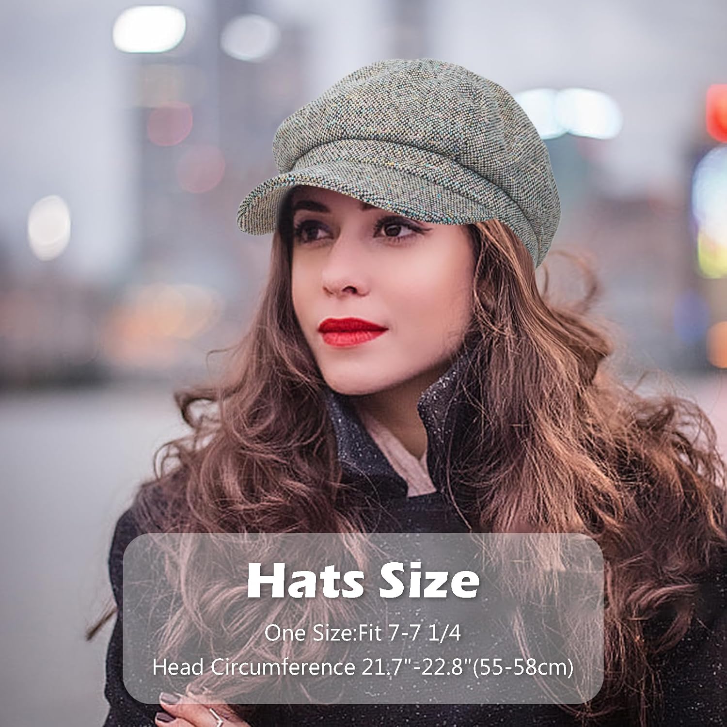 PanPacSight Womens Wool Cabbie Beret
